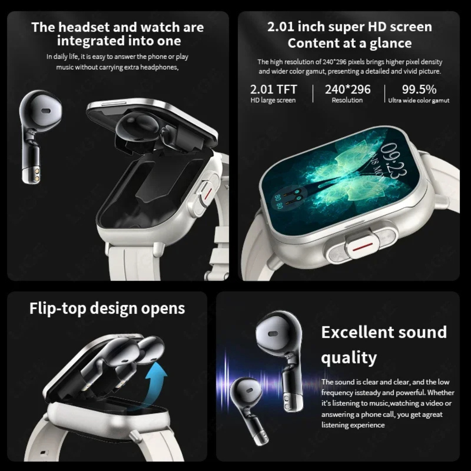 Smartwatch with Earbuds